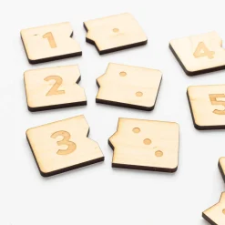 Wooden Numbers Puzzle & Matching Game
