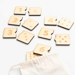 Wooden Numbers Puzzle & Matching Game
