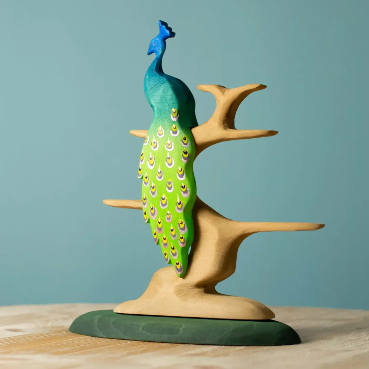 Wooden Peacock