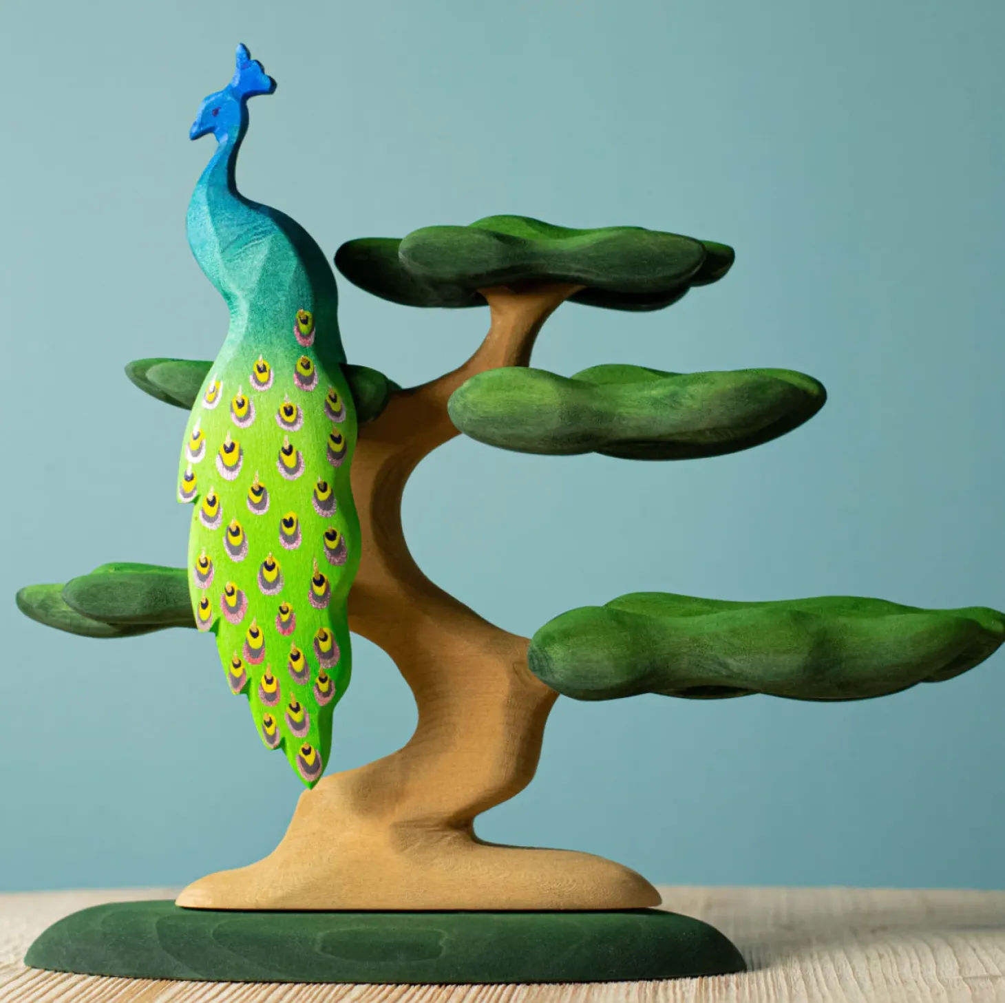 Wooden Peacock