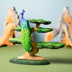 Wooden Peacock