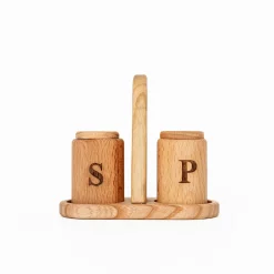 Wooden Pretend Play Salt & Pepper Shaker Set