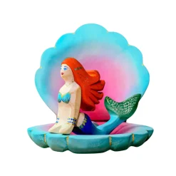 Wooden Shell and Mermaid Set