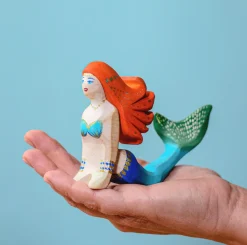 Wooden Shell and Mermaid Set