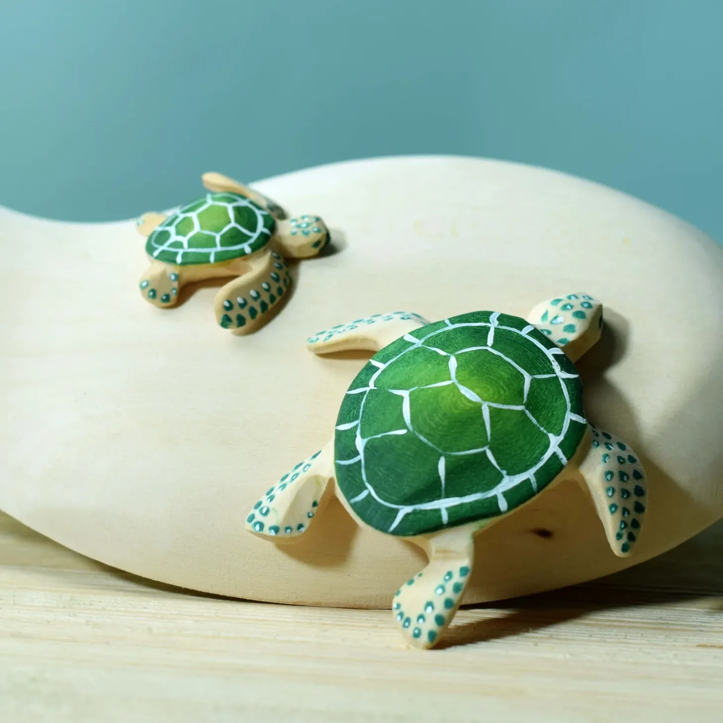 Wooden Turtle (Green)