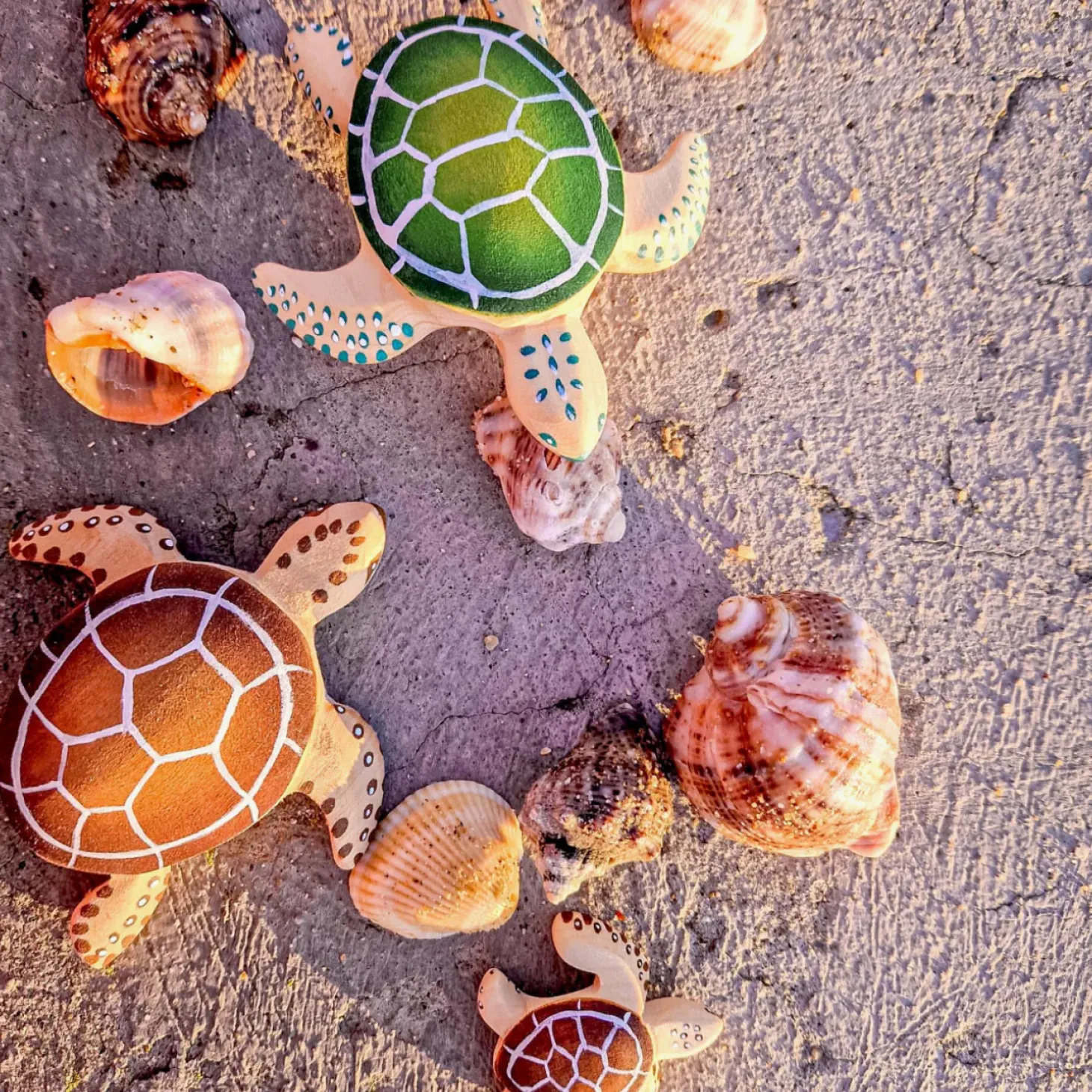 Wooden Turtle (Green)