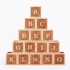 Animal Alphabet Blocks (English - Set of 15) - Handmade in Canada