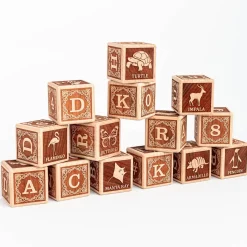 Animal Alphabet Blocks (English - Set of 15) - Handmade in Canada