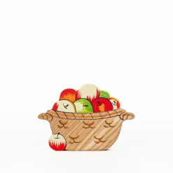 Apple Basket | Wooden Toy Figurine