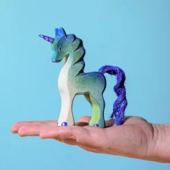 Baby Unicorn (Blue & Green) | Wooden Toy