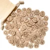 Double Sided Wooden Alphabet Discs (Set of 100 Mini Discs)