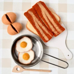 Felt Bacon and Eggs | Play Food Set