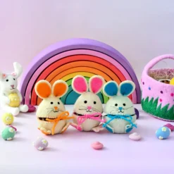 Felt Egg Cover - Blue Hopping Bunny