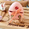 Felt Egg Cover - Peach Mushroom Motif