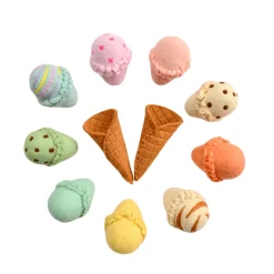 Felt Ice Creams and Waffle Cones | Play Food Set