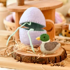 Felt Purple Surprise Egg with Duck