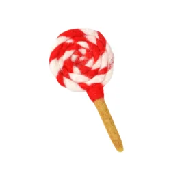 Felt Red and White Swirl Lollipop | Play Food