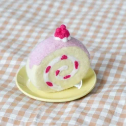 Felt Strawberry Swiss Roll | Play Food