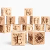 Floral Alphabet Blocks (Set of 15) - Handmade in Canada