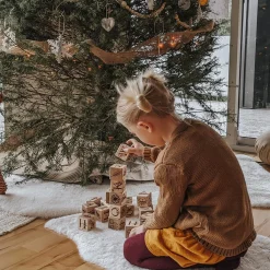 Floral Alphabet Blocks (Set of 15) - Handmade in Canada