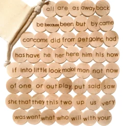 Grade One Sight Word Wooden Discs (Set of 57)