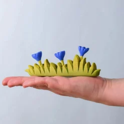 Grass with Blue Flowers (Large) | Wooden Toy