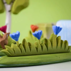 Grass with Blue Flowers (Large) | Wooden Toy
