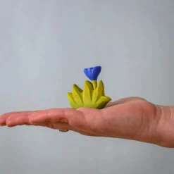 Grass with Blue Flowers (Small) | Wooden Toy