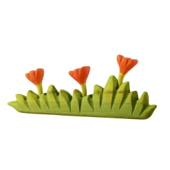 Grass with Orange Flowers (Large) | Wooden Toy