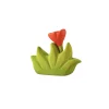 Grass with Orange Flowers (Small) | Wooden Toy