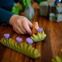 Grass with Purple Flower (Small) | Wooden Toy