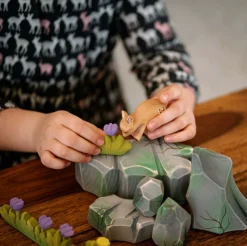 Grass with Purple Flower (Small) | Wooden Toy