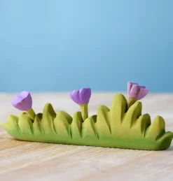 Grass with Purple Flowers (Large) | Wooden Toy