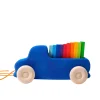 Grimm's Pull Along Truck with Rainbow Building Blocks