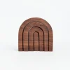 Handmade Mini Walnut Rainbow Stacker