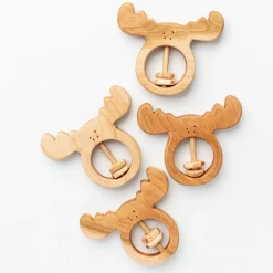 Handmade Moose Rattle & Teething Toy