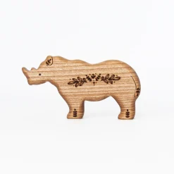 Handmade Wooden Rhinoceros Toy