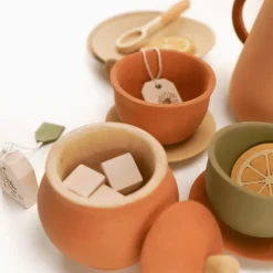 Handmade Wooden Tea Set (Herbal)