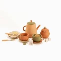 Handmade Wooden Tea Set (Herbal)