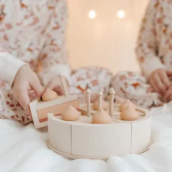 Handmade Wooden Toy Cake (Pink)
