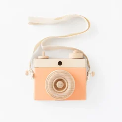Handmade Wooden Toy Camera (Peach)