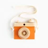 Handmade Wooden Toy Camera (Burnt Orange)