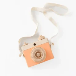 Handmade Wooden Toy Camera (Peach)