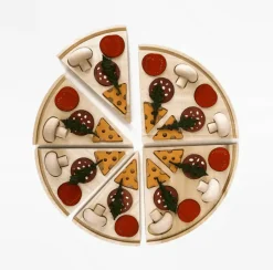 Handmade Wooden Toy Pizza