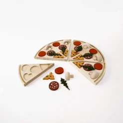 Handmade Wooden Toy Pizza