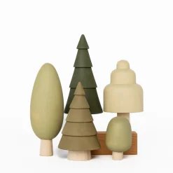 Handmade Wooden Toy Tree Set (5 pcs)
