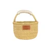 Heddle & Lamm Mini Bolga Basket (Natural Handle)