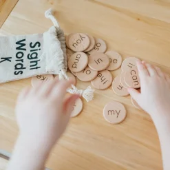 Kindergarten Sight Word Wooden Discs (Set of 25)