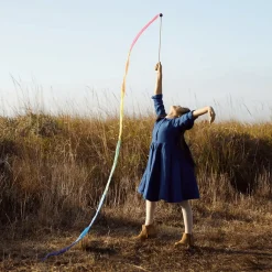 Large Silk & Wood Streamer (Rainbow)