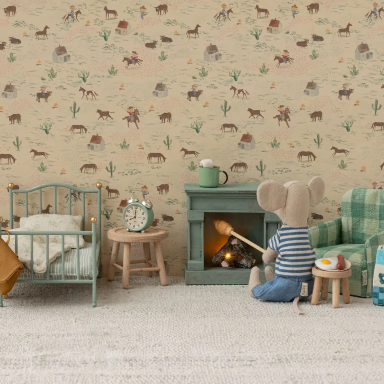 Maileg Alarm Clock - Mint (Mouse)